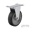 Sシリーズ SGR型キャスター 固定車プレート式 径100 ゴム車輪