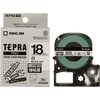 テプラPROテープ強粘着白ラベル18mm黒文字×5