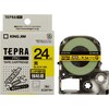 テプラ PROテープ 強粘着黄ラベル24mm黒文字