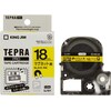 テプラ PROテープ 黄マグネット18mm黒字×5
