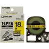 テプラ PROテープ 強粘着黄ラベル18mm黒文字