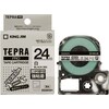 テプラ PROテープ 強粘着白ラベル24mm黒文字