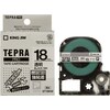 テプラ PROテープ 強粘着透明ラベル18mm黒字