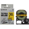 テプラ PROテープ 強粘着黄ラベル36mm黒文字