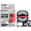テプラPROテープ はがせる 赤ラベル黒字18mm