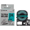 テプラ PROテープ 強粘着緑ラベル24mm黒文字