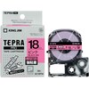 テプラ PROテープ 強粘着桃ラベル18mm黒文字