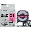 テプラ PROテープ 強粘着桃ラベル24mm黒文字