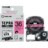 テプラ PROテープ マグネット桃色36mm黒文字