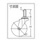 ねじ込み式 自在 キャスター エラストマー