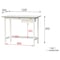 【軽量作業台150シリーズ】引き出し付き固定式/半面棚板付