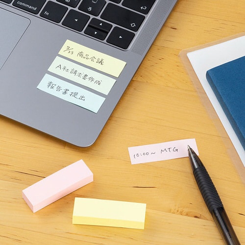 普通粘着 コクヨ ふせん 付箋 50×15mm パステルカラー K2