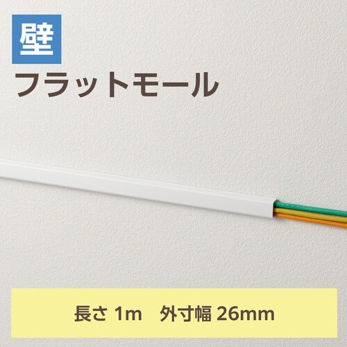 フラットモール 長さ1m 幅26mm TP