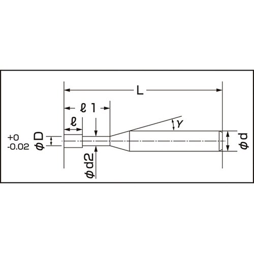 2枚刃超硬スクエアエンドミル 樹脂加工用 SFUR230−0.8Xシリーズ