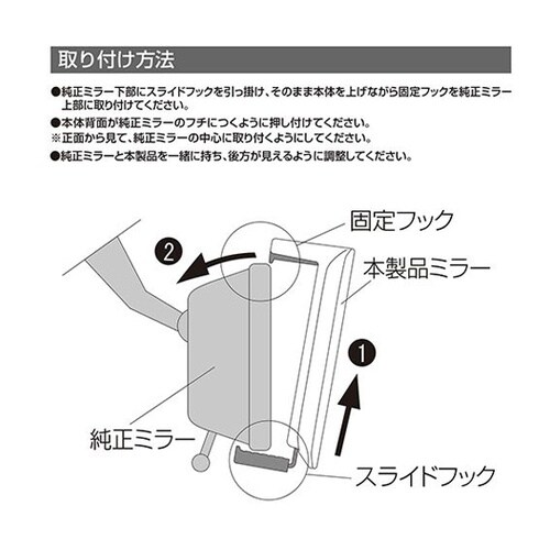 車内用品 フレームレス ルームミラー