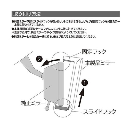 車内用品 フレームレス ルームミラー