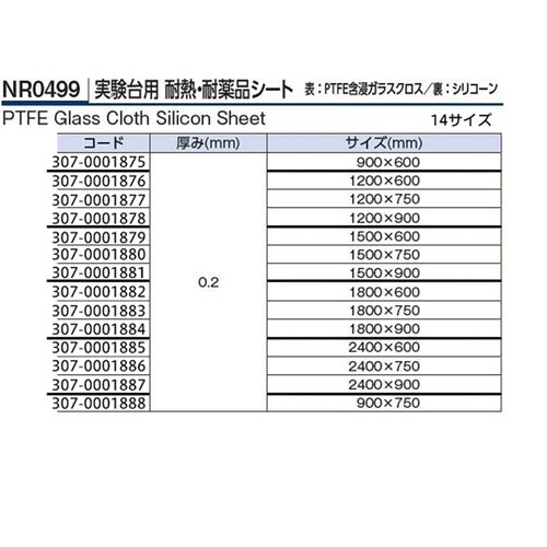 実験台用耐熱・耐薬シート