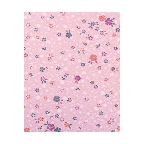 透かし文様に花柄 茶衣着 上 ピンク