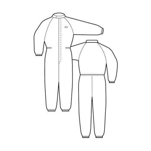 クリーンスーツ フロントファスナーワンピ