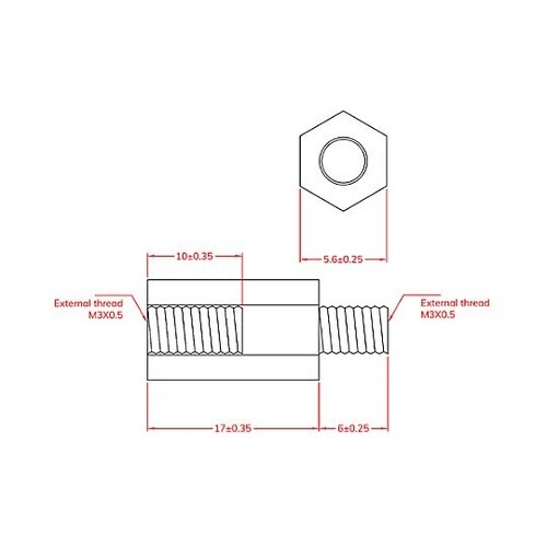 六角雌ねじスペーサ