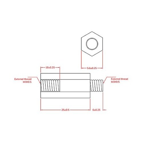 六角雌ねじスペーサ