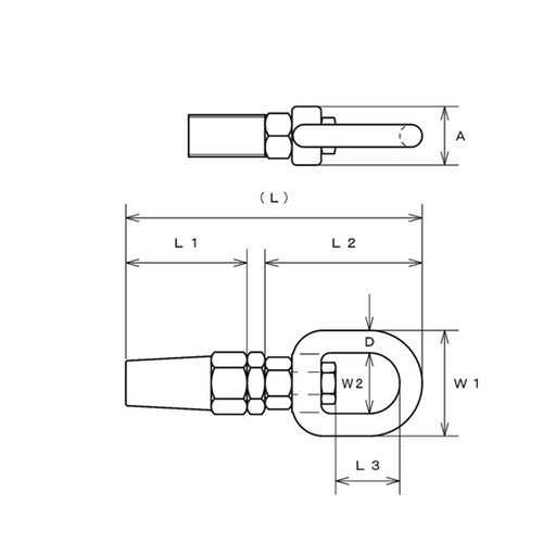 ステンレス ロックターミナルスイベル