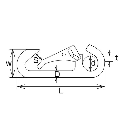 フック ステンレス ロックスナップ