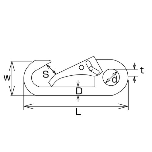 フック ステンレス ロックスナップ