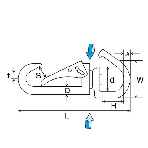 フックステンレス 回転ロックスナップ