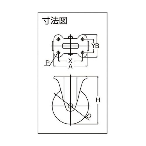 プレート式 固定 キャスター ウレタン