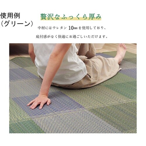 ラグ い草 モダン 撥水 自然素材 滑り