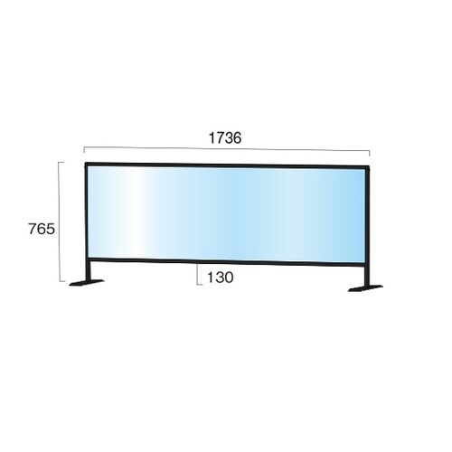 ブラックパーテーションスタンド