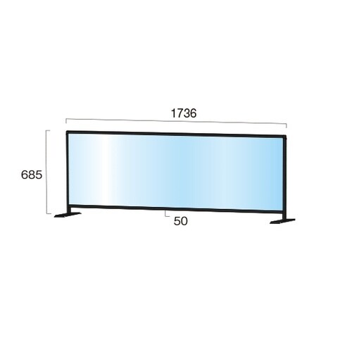 ブラックパーテーションスタンド
