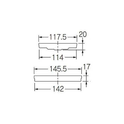117.5mm 排水トラップフタセット