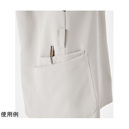 ジップアップスクラブR ライトグレー×チ