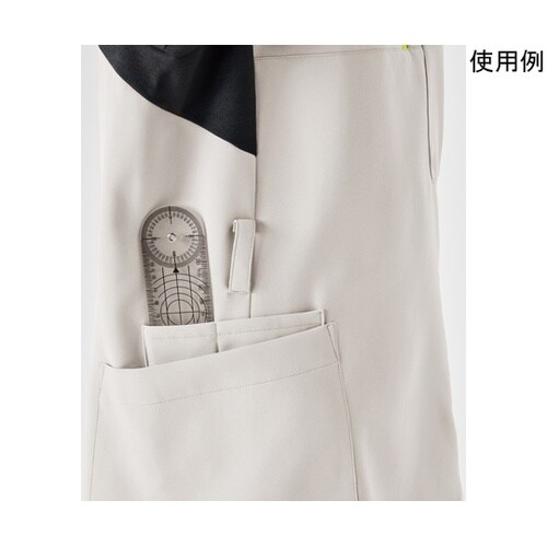 ジップアップスクラブR ライトグレー×チ