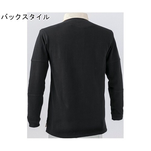 長袖ラガーシャツ クロ