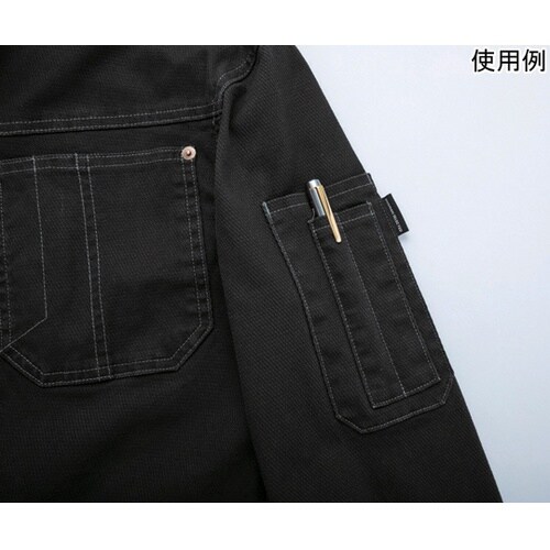 長袖シャツ 紺 黒