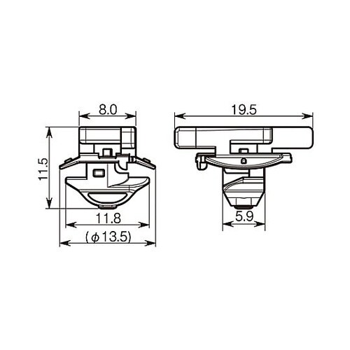 結束バンド用ベース(アルミフ