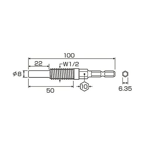 アンカー抜きビット(六角軸)