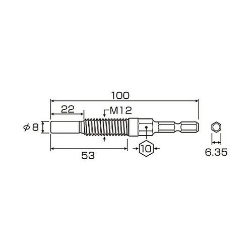 アンカー抜きビット(六角軸)