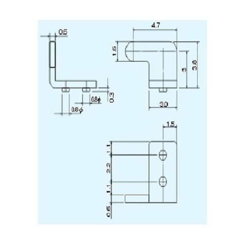 表面実装用角度フリー導通ソケット