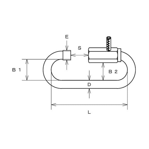 ステンレス ピン止め 口広リングキャッチ