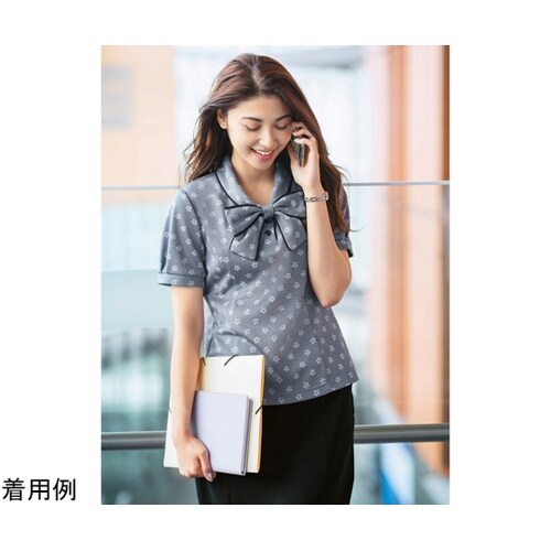 ENJOY ポロシャツ 花モノグラム