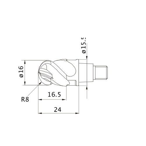 ヘッド/ヘッド交換式エンドミル IMX1