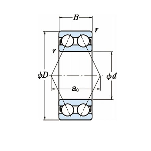 日本精工(NSK) 複列アンギュラ玉軸受