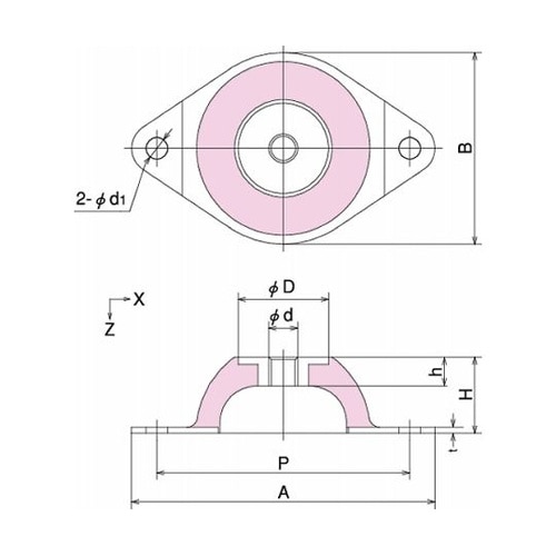防振ゴム 軽量用防振ゴム