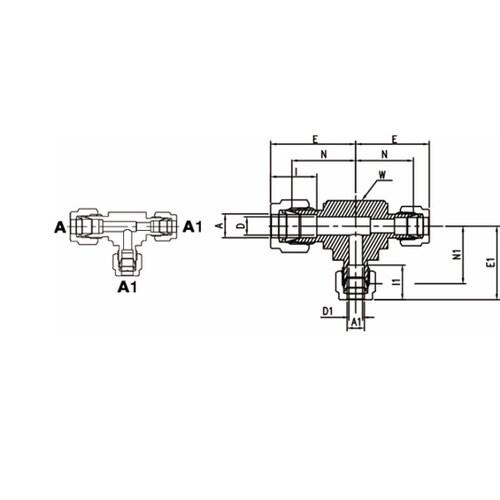 ニューVーLok継手 異径ティーユニオン