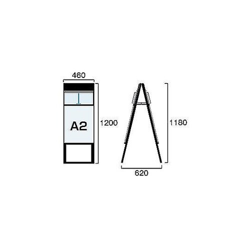 ブラックカタログケーススタンド看板