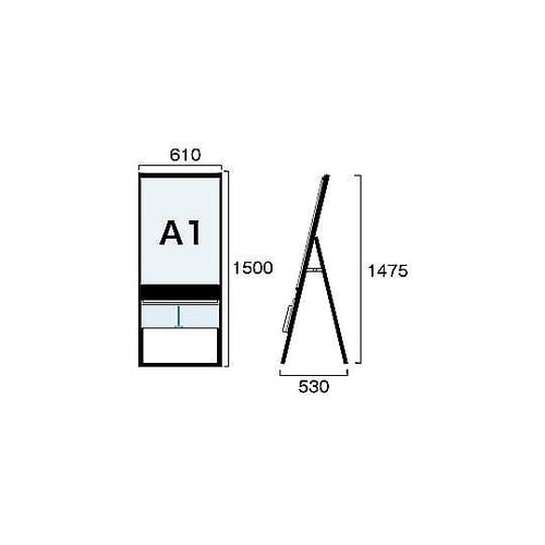 ブラックカタログケーススタンド看板